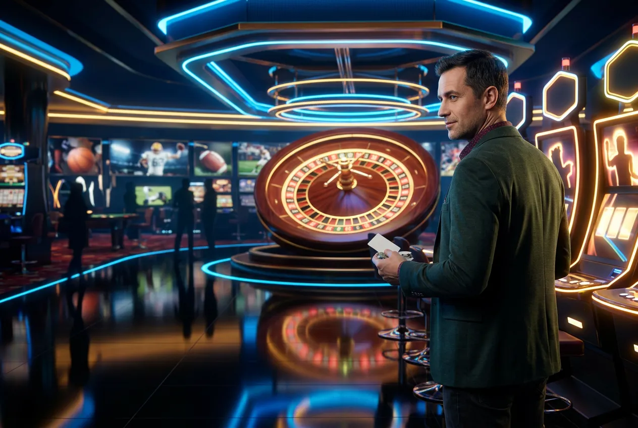 Promotional hero visual showcasing the welcome offer experience